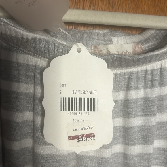 Women’s Altard State Small Grey/White Stripped Mini Dress - Picture 3 of 4